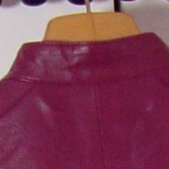Vtg JL Studio For Jessica London Maroon Red Women's Cafe Racer Jacket Sz 18W - Picture 8 of 10